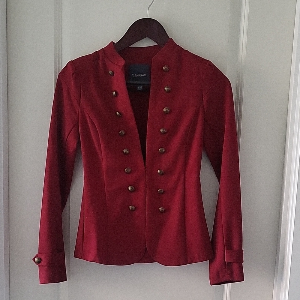 NWOT Red Buttoned Women's Jacket